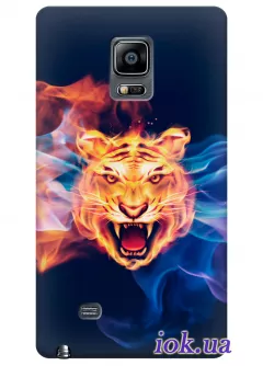Чехол для Galaxy Note Edge - Огненный тигр