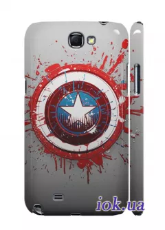 Чехол для Galaxy Note 2 - Captain America