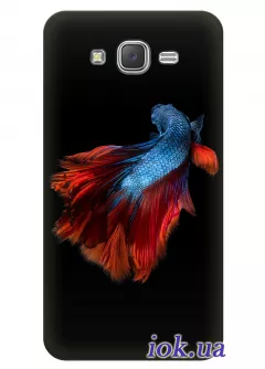 Чехол для Galaxy J7 - Beautiful fish