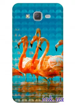 Чехол для Galaxy J5 - Фламинго