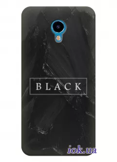 Чехол для Meizu M5 Note - Чёрная краска