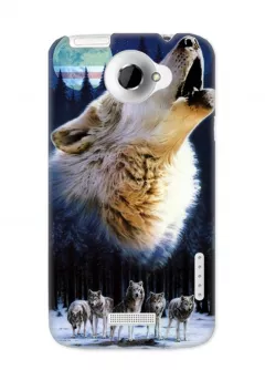 Чехол для HTC One X - Волки