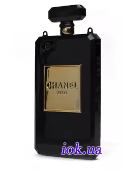 Силиконовый чехол баночка Chanel для iPhone 4/4S, черный