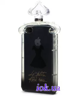 Силиконовый чехол баночка духов для iPhone 4/4S, прозрачный