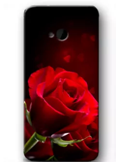 Женский чехол для HTC One с розой