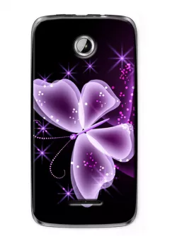 Купить чехол для Lenovo A390 с сиреневой бабочкой  - Violet butterfly