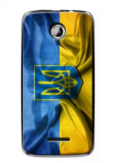 Купить чехол для Lenovo A390 с флагом и гербом Украины - Ukraine