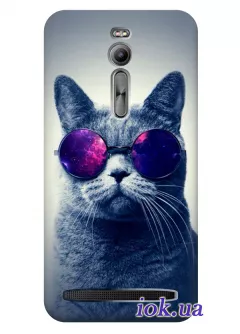 Чехол для Asus ZenFone 2 - Кот в очках