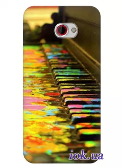 Чехол для HTC Butterfly S - Цветные клавиши