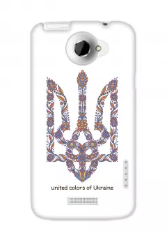 Чехол на HTC One X - Тризуб / Герб Украины