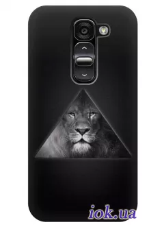 Черный чехол для LG G2 Mini с львом