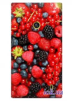 Красивый чехол для Nokia Lumia 520 с ягодами