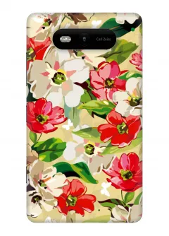 Чехол для Nokia Lumia 820 - Paint Flowers