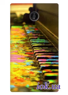 Чехол с пианино для Nokia X Dual