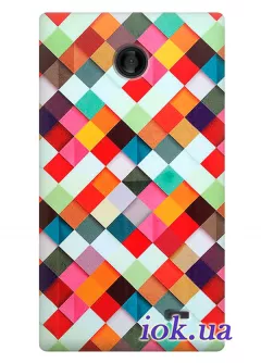 Красивый разноцветный чехол для Nokia X Dual