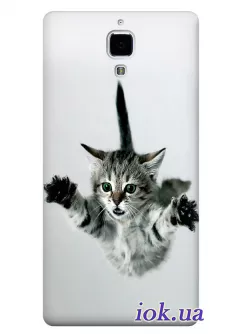 Чехол для Xiaomi Mi4 - Летающий котенок