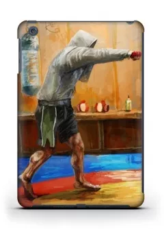 Купить спортивный пластиковый чехол для iPad Air с боксером на тренировке - Boxe