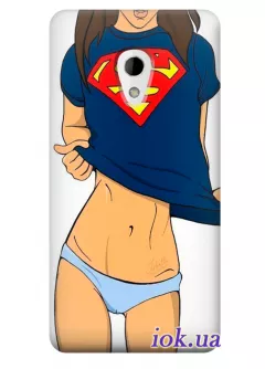 Чехол для HTC Desire 700 - Девушка Супермена