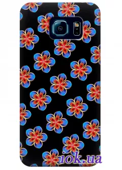 Чехол для Galaxy S6 - Яркие цветочки