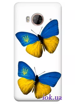 Чехол для HTC One Me - Украинские бабочки