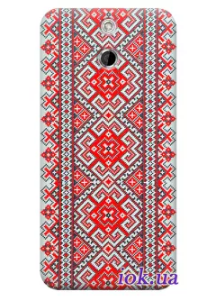 Чехол для HTC One E8 - Украинская вышиванка