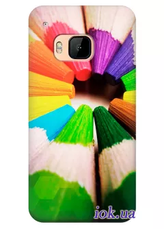 Чехол для HTC One S9 - Карандаши