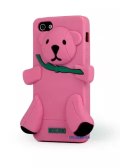 Айфон 5 розовый чехол медведь Moschino Gennarino