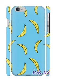 Голубой чехол с бананами для iPhone 6/6S