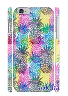 Чехол в полосочку для iPhone 6/6S Plus с ананасами