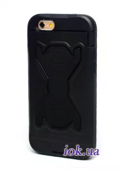 Противоударный, резинвоый чехол Pepko для iPhone 6/6S, черный