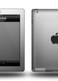Белая карбоновая наклейка от Qsticker для iPad 3