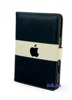 Кожаный чехол на iPad Mini 1/2 c держателем на руку, синий
