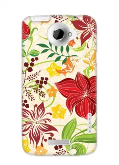 Чехол на HTC One X - Paint Flower