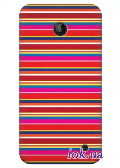 Чехол для Nokia Lumia 635 - Розовые полосочки 