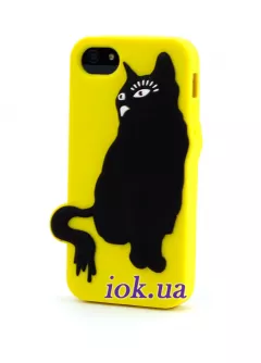 Чехол "Кошка" для iPhone 5 от Марка Якобса, желтый