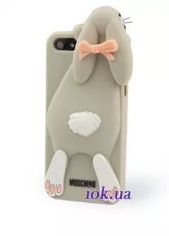 Чехол Мошино Кролик на Айфон 5, серый