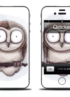 iPhone 4/4S виниловая наклейка - Owl