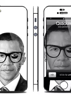 Наклейка Qsticker на iPhone 5s/5 от A.Gvozdev - Obama