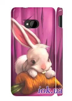 Чехол для HTC One - Кролик с морковкой