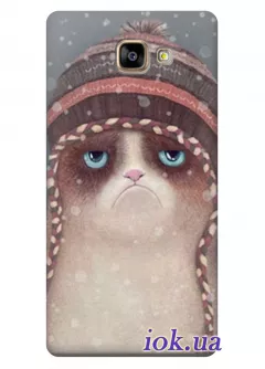Чехол для Galaxy A5 (2016) - Унылый кот