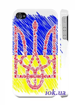 Чехол на iPhone 4 - Рисованный герб