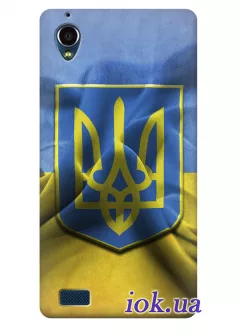 Чехол для Fly IQ4412 - Флаг и Герб Украины