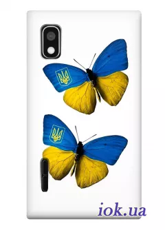 Чехол для LG Optimus L5 - Бабочки
