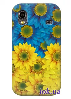 Чехол для Galaxy Ace 4 - Цветы Украины