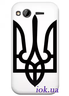 Белый чехол для HTC Desire S с большим гербом