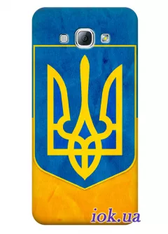 Чехол для Galaxy A8 - Тризуб на флаге Украины