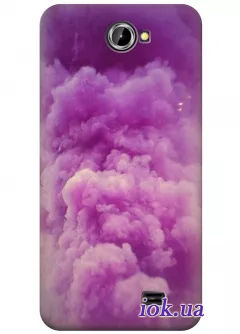 Чехол для Fly IQ456 - Фиолетовые облака 
