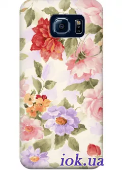 Чехол для Galaxy S6 Duos - Цветник 