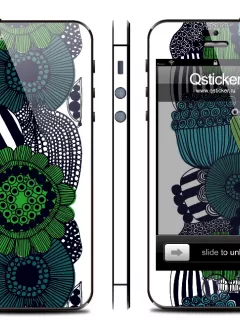 Наклейка с женским дизайном Marimekko Green для iPhone 5