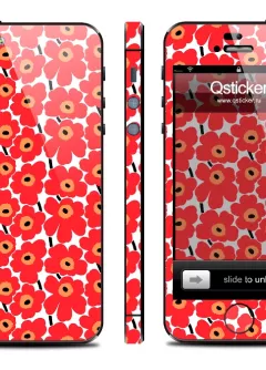 Виниловая наклейка с женским дизайном Marimekko Red для iPhone 5